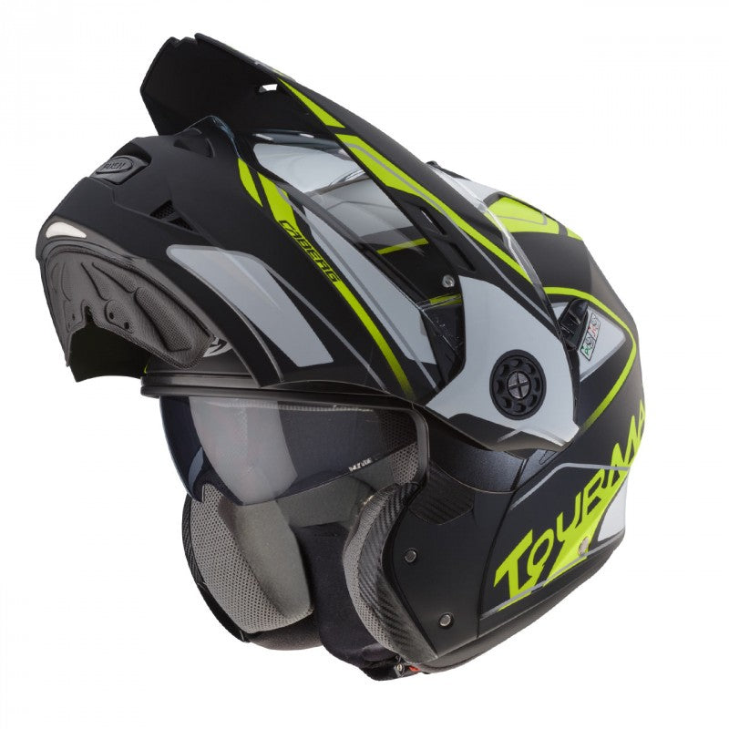 CABERG - Tourmax Marathon Helmet (Matt Black/White/Fluo)