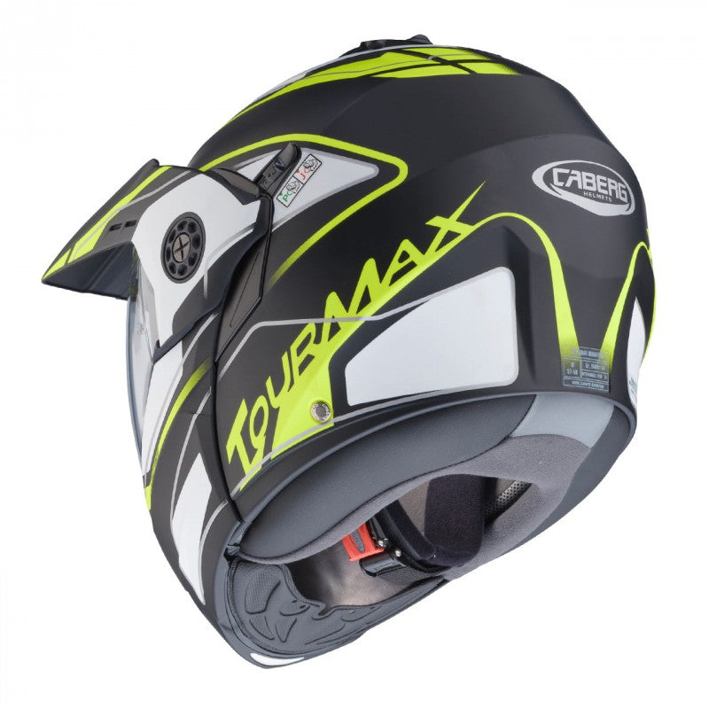 CABERG - Tourmax Marathon Helmet (Matt Black/White/Fluo)