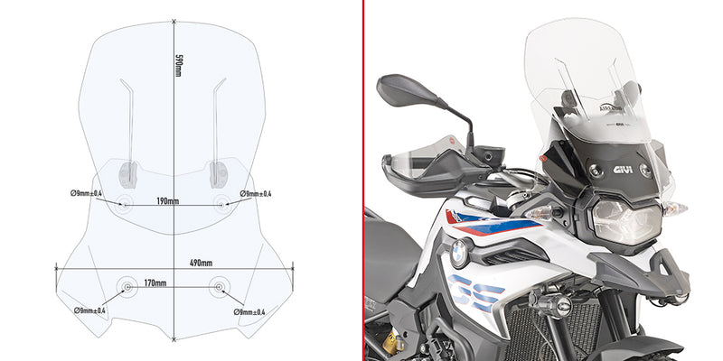 GIVI - AF5127 Screen for BMW F750GS / F850GS (18>21)