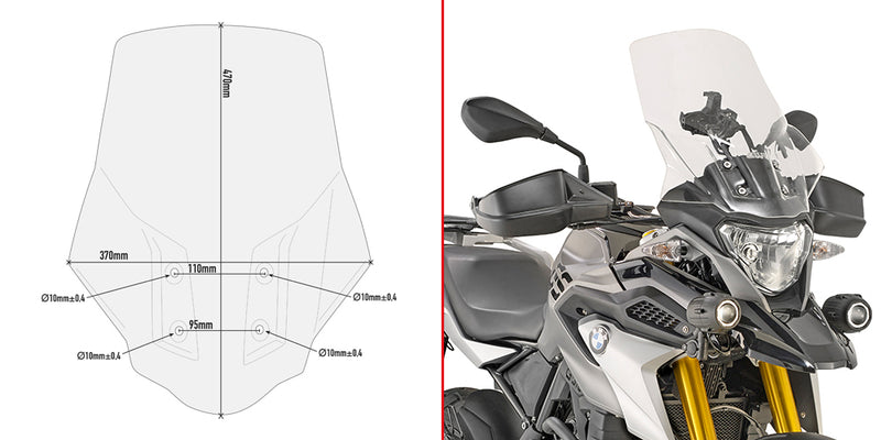 GIVI - D5126ST Screen for BMW G310GS (17>21)