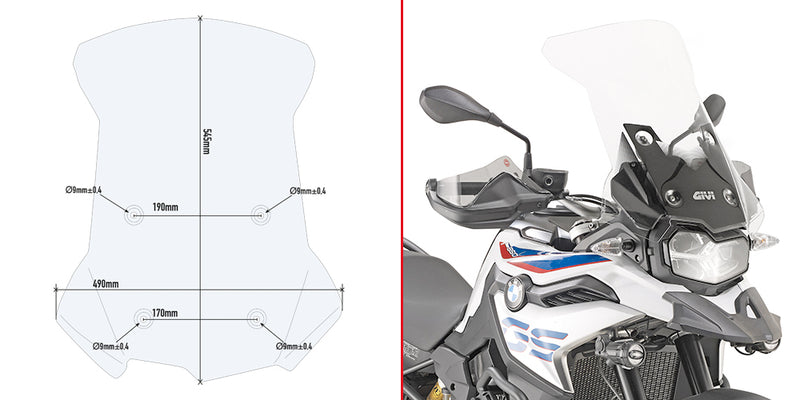 GIVI - D5127ST Screen for BMW F750GS / F850GS (18>21)