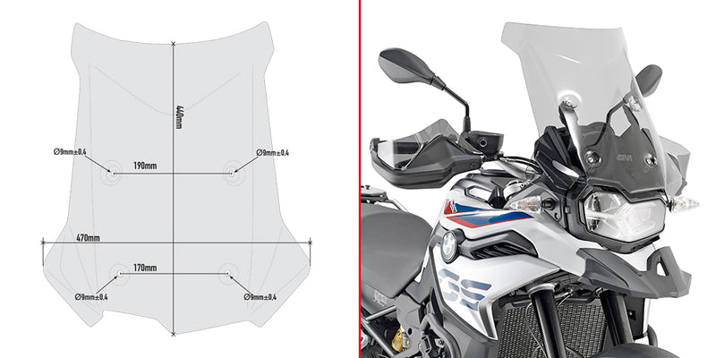 GIVI - D5127S Screen for BMW F750GS /  F850GS (18>21)