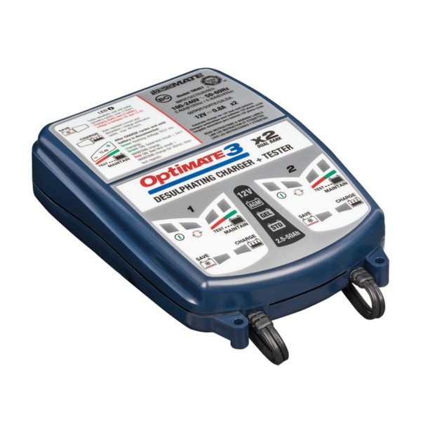 OPTIMATE 3 - TM450 2 Bank Battery Charger (12V/0.8A)