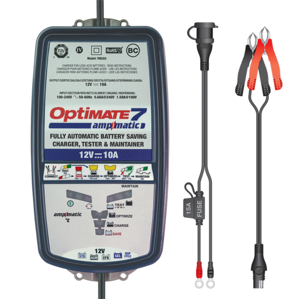 OPTIMATE 7 - TM254 Ampmatic Battery Charger (12V/10A)