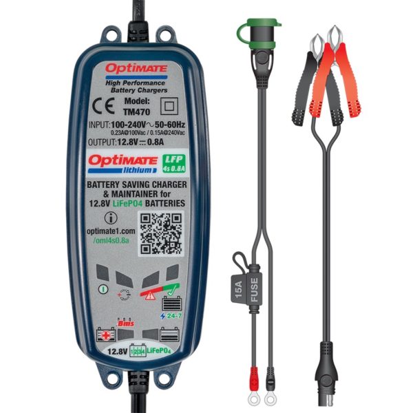 OPTIMATE - TM470 Lithium Battery Charger (12V/0.8A)