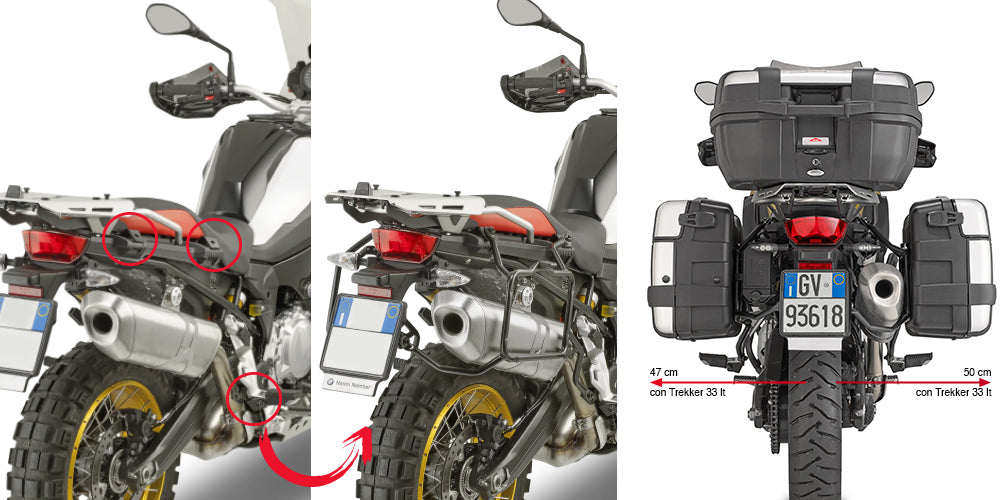 GIVI - PLR5127 Side Racks for BMW F750GS / F850GS / Adventure (18>21)