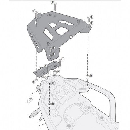 GIVI - SRA5108B Top Box Rack for BMW R1200GS / R1250GS (13>21)