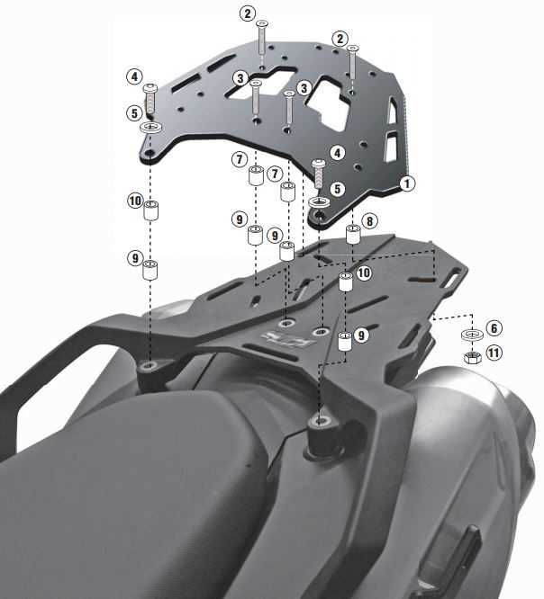 GIVI - SRA750 Top Box Rack for KTM 990 SMT (09>16)