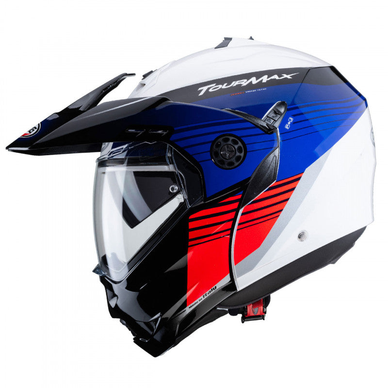 CABERG - Tourmax Titan Helmet (White/Blue/Red)