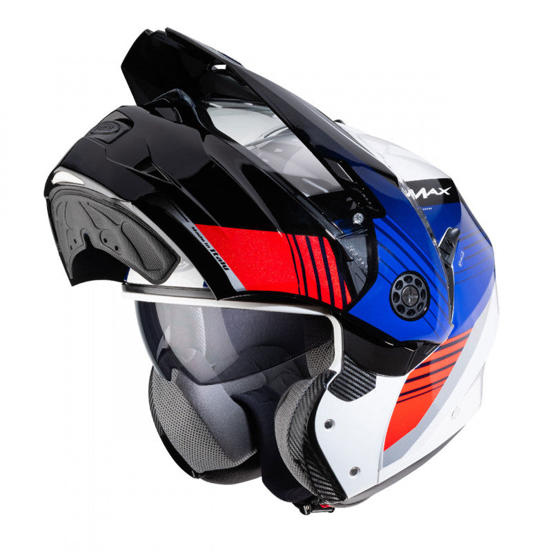 CABERG Tourmax Titan Helmet (White/Blue/Red) - Main Image