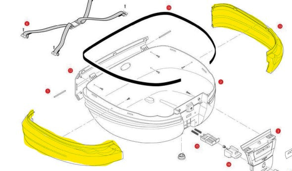 GIVI - Z693R Side Bands for E55 Top Case