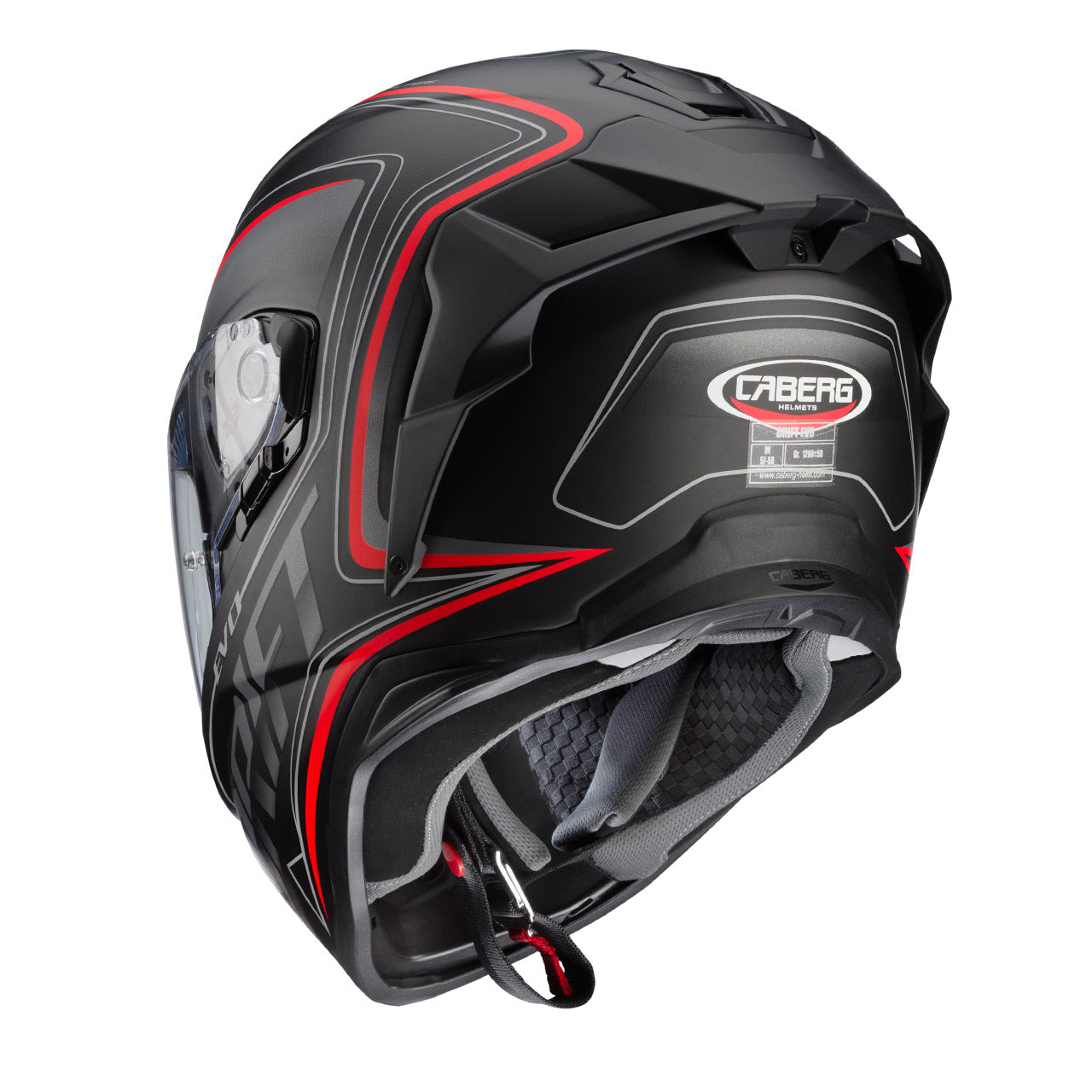 CABERG - Drift Evo Integra Helmet (Matt Black/Anth/Red Fluo)