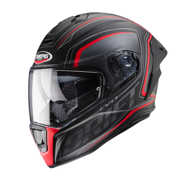 CABERG - Drift Evo Integra Helmet (Matt Black/Anth/Red Fluo)
