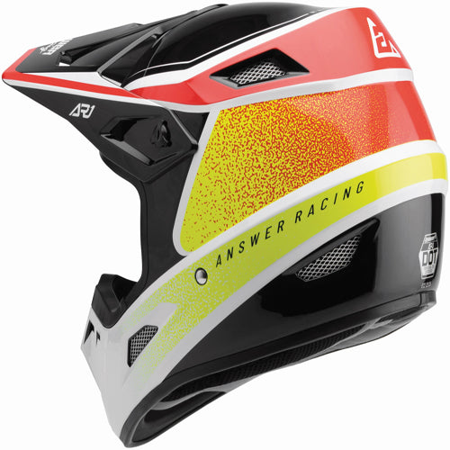 ANSWER - A22 AR1 Vivid Helmet (Hyper Acid/Red/White)