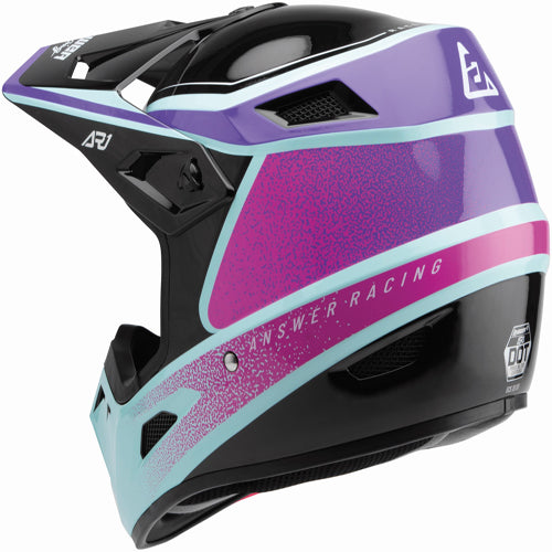 ANSWER - A22 AR1 Vivid Helmet (Purple/Rhodamine Seafoam)