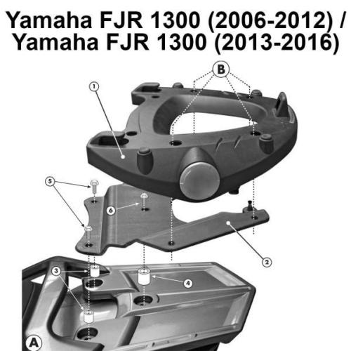 KAPPA - K228 Monokey Rear Rack for Yamaha FJR1300 (06>20)