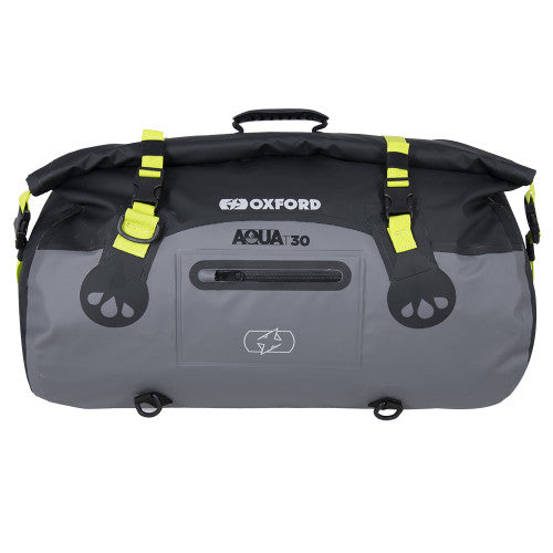 OXFORD - Aqua-T Waterproof Roll Bag - Black/Grey/Fluo (30lt)