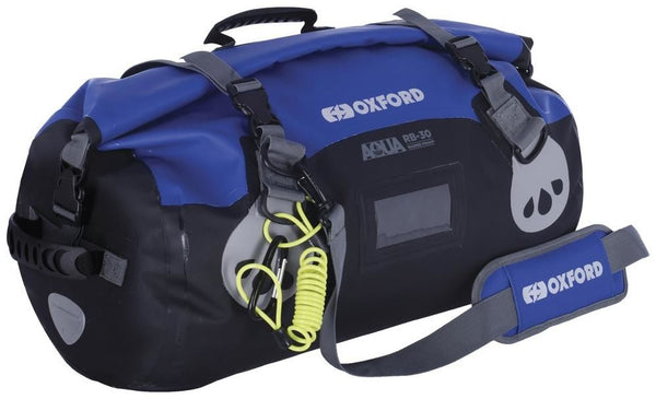 OXFORD - Aqua RB Waterproof Seat Bag - Black/Blue (30lt)
